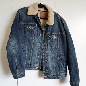 American Eagle Men's Jean Jacket with fleece